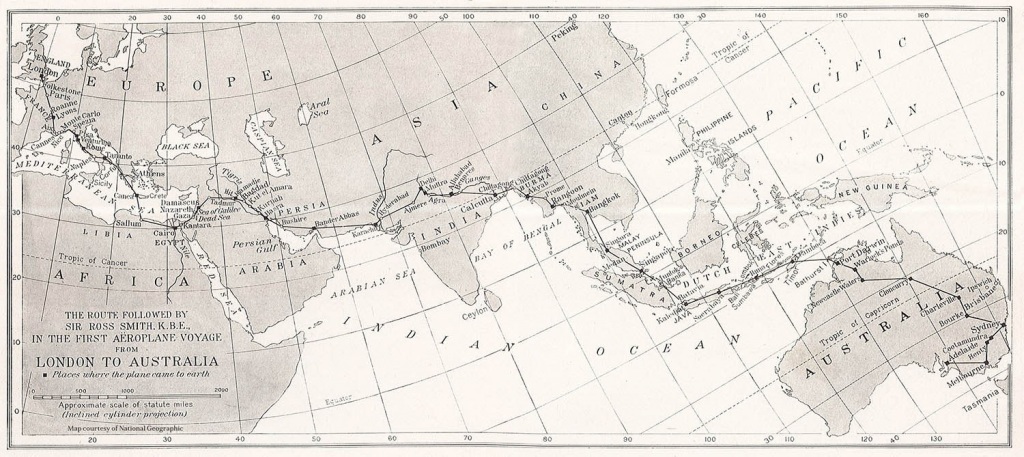 The Great Air Race route