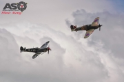 Mottys Flight of the Hurricane Scone 2 5248 Spitfire MkVIII VH-HET & Hurricane VH-JFW-001-ASO